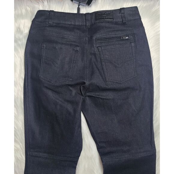 NWT|Harley Davidson Carve Black Denim Riding Pants, 30 - Picture 8 of 16